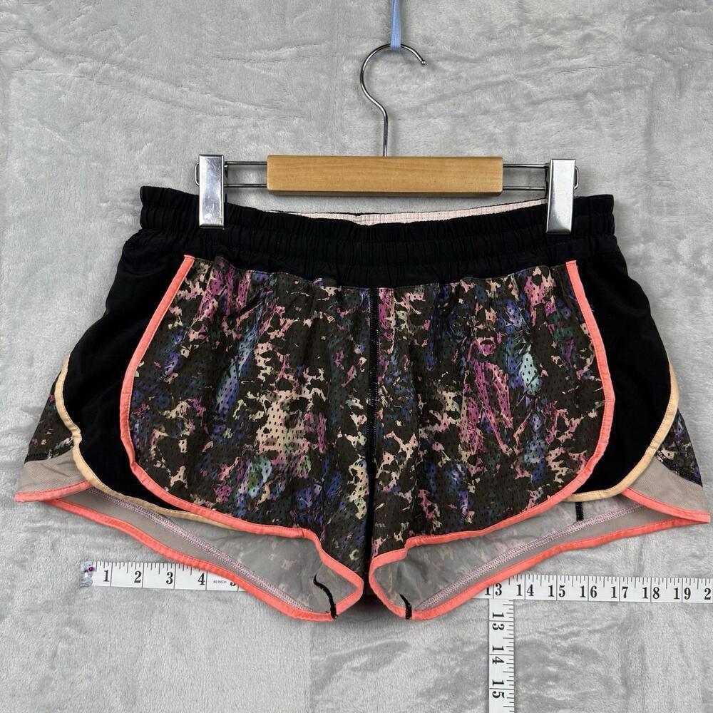 Lululemon Speed Shorts Size 4 Multicolor Splatter Abstract Run Shorts Liner Gym